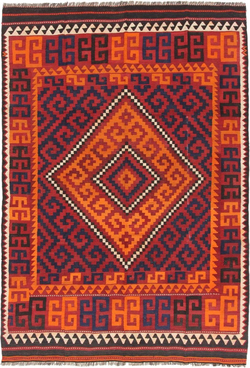 Orientteppich Kelim Afghan Antik 203x296 Handgewebter Orientteppich, Nain Trading, rechteckig, Höhe: 3 mm | Kurzflor-Teppiche