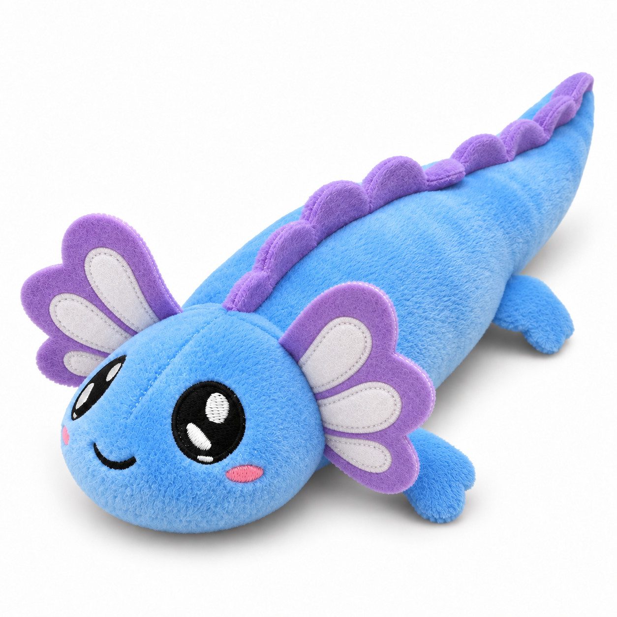 Jafri Toys Kuscheltier Axolotl Kuscheltier Echse Molch Figur Plüsch XL 25 cm Püsch blau neu (Set, 1-St., Geschenk-Set), Weiches Plüsch Plüschtier Figur Wassertier Geschenke für Kinder