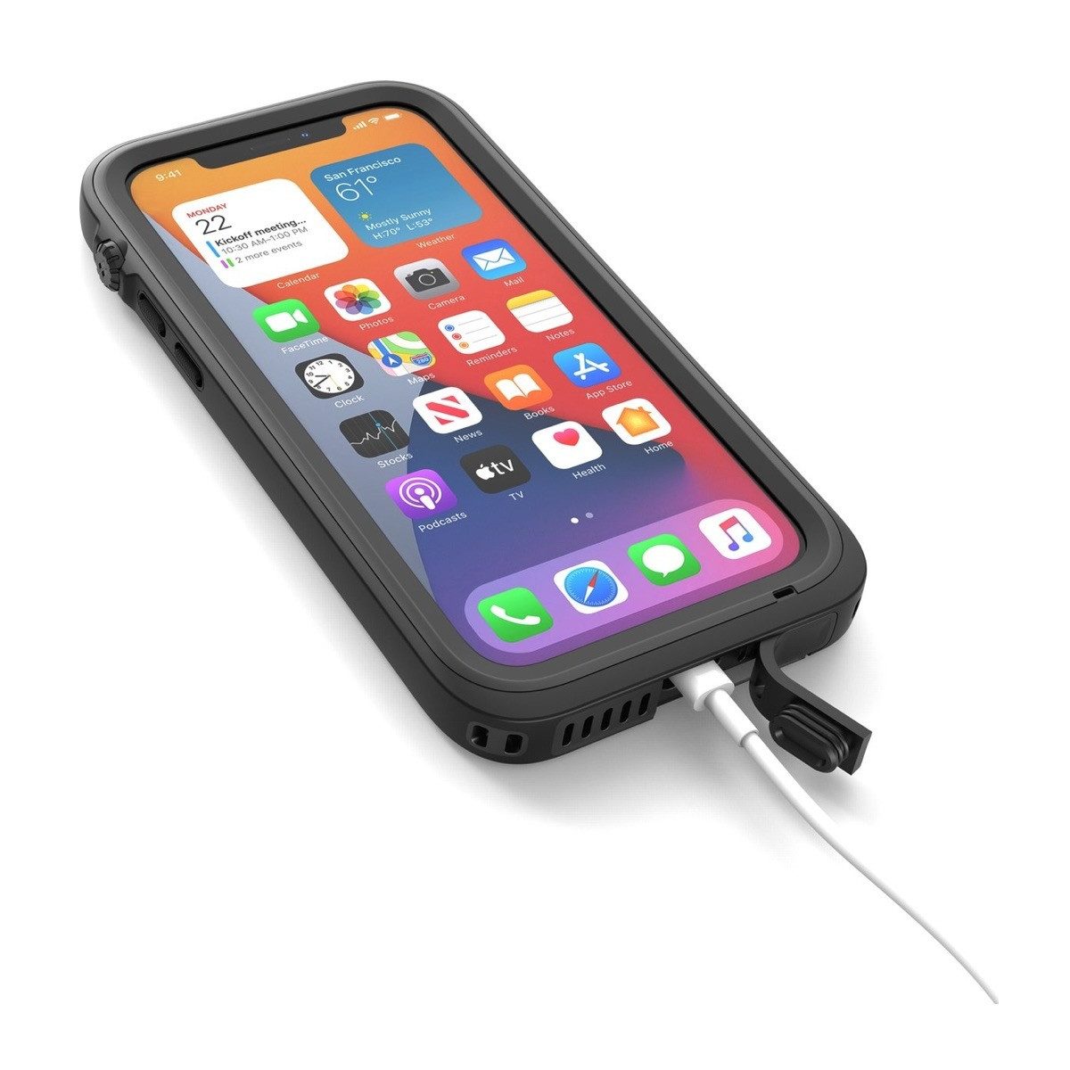 Catalyst Smartphone-Hülle Total Protection Waterproof Case, für iPhone 12, Schwarz
