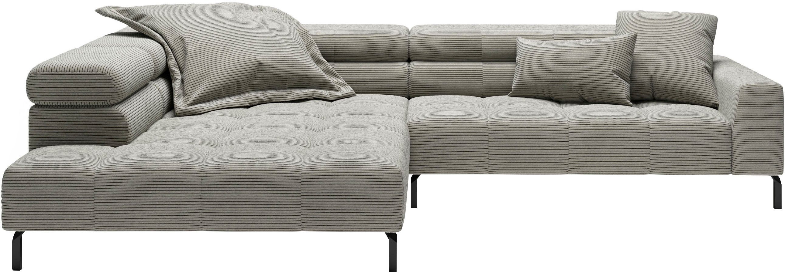Places of Style Ecksofa "Claya, L-Form, incl. Kopfteilverstellung, Breite 3 günstig online kaufen