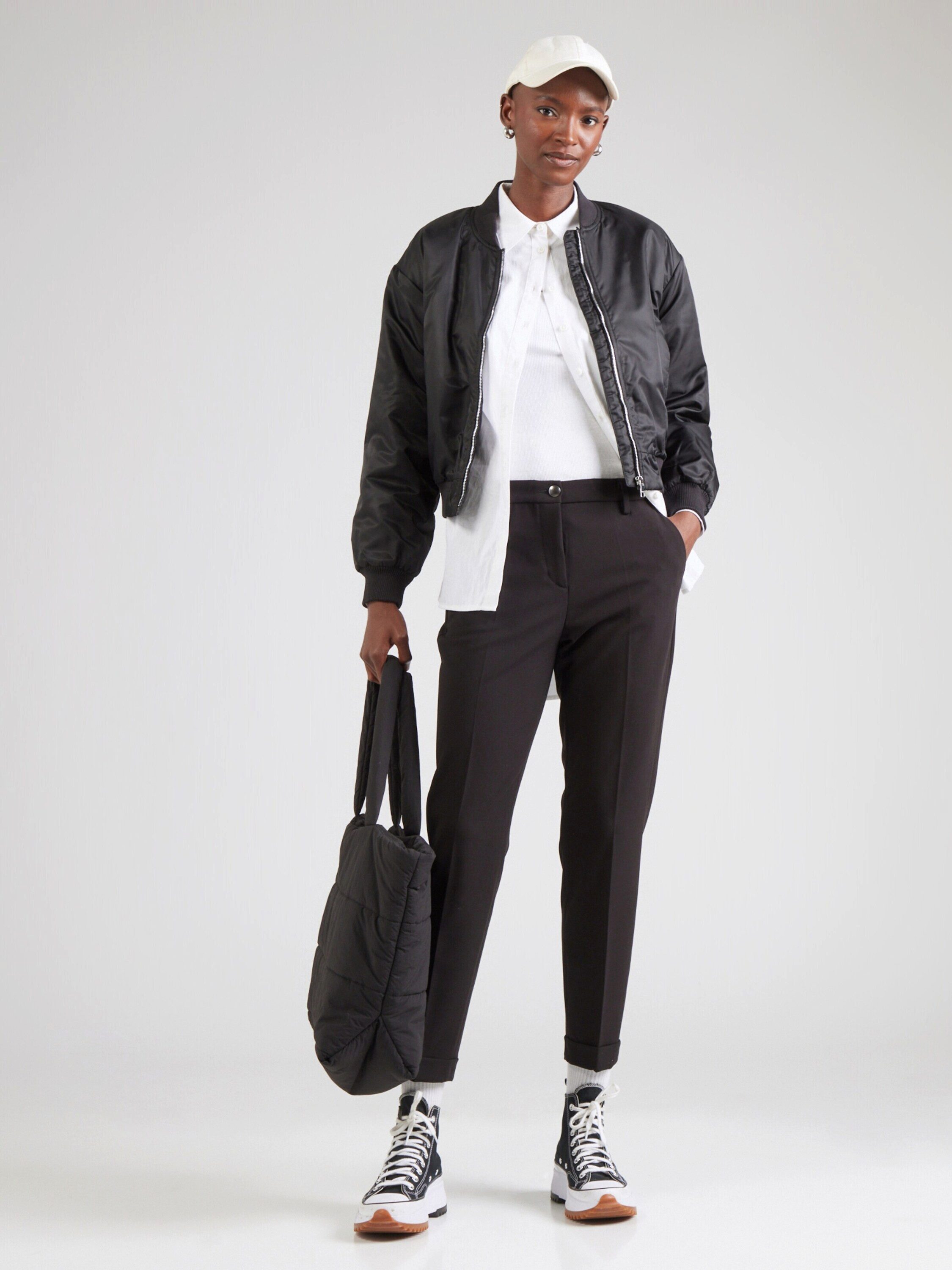 MAC Chinohose (1-tlg) Falten