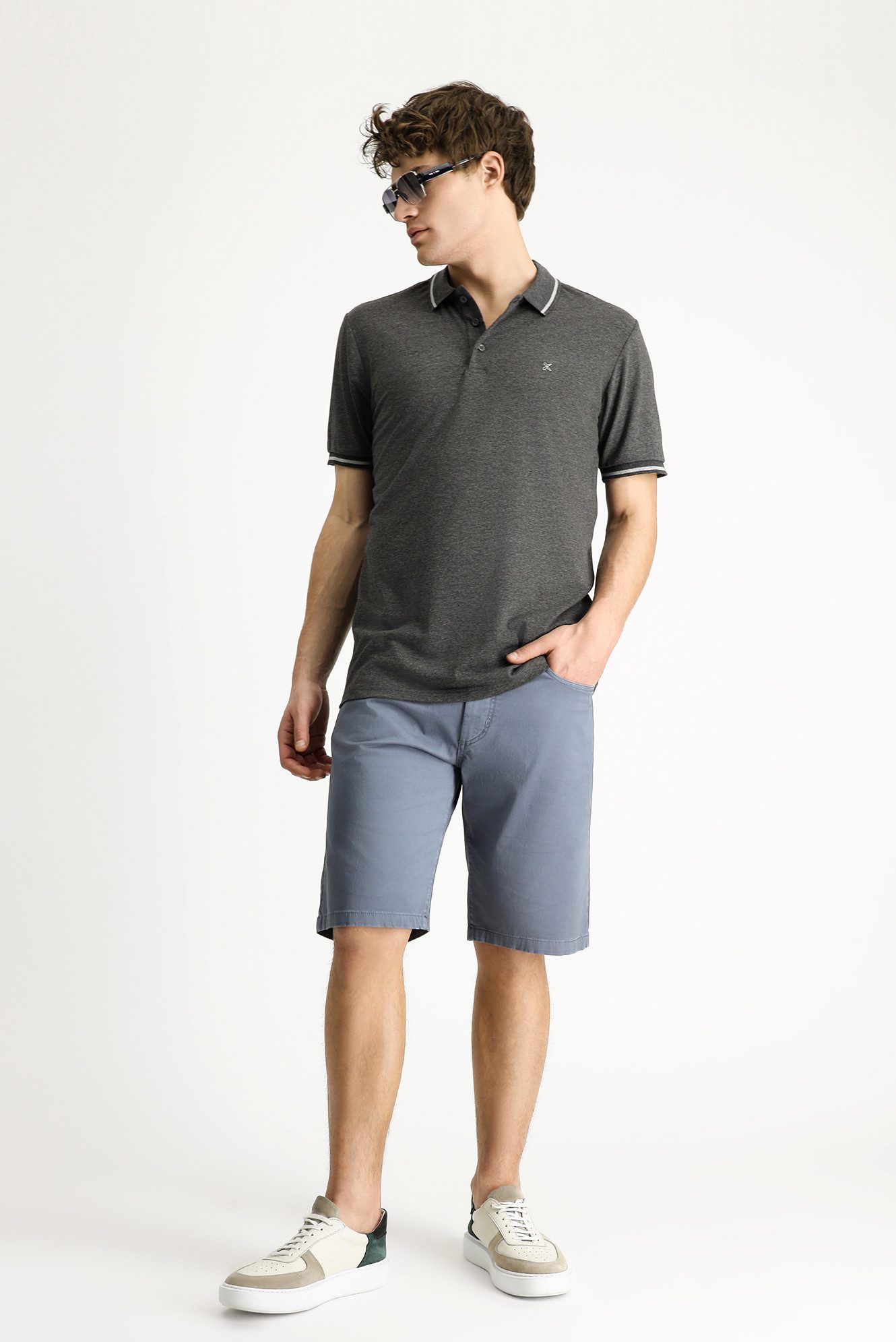 KIGILI Poloshirt Slim Fit Herren-Poloshirt aus Supima-Baumwolle (1er pack) günstig online kaufen