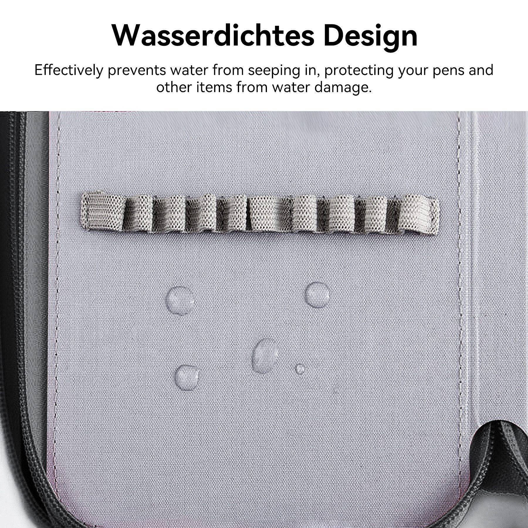 Mutig Federmäppchen Federtaschen mit 72 Slots für Stifte, große Kapazität, (Federmäppchen Kinder, 4 Organisierte Fächer, Bleistift-Organizer, Aus Oxford-Stoff,  – Bild 5 von 5