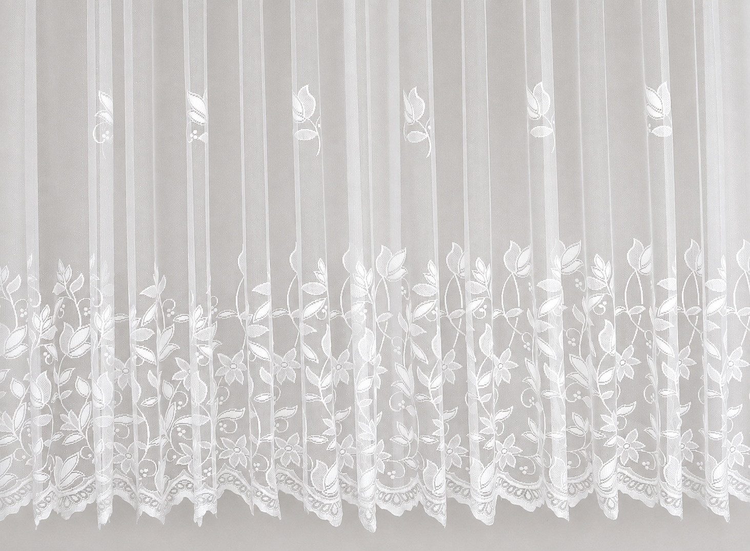 EXPERIENCE Gardine Fertiggardine m. Universalband weiß Edel Jacquard, transparent, Store