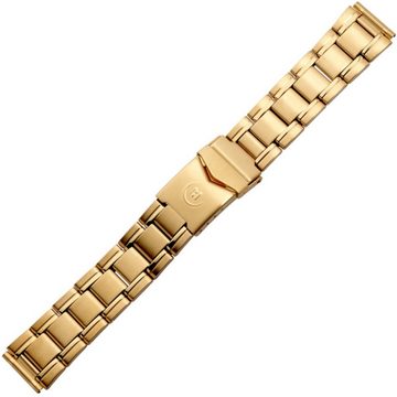 MARBURGER Uhrenarmband 18mm Edelstahl Gold