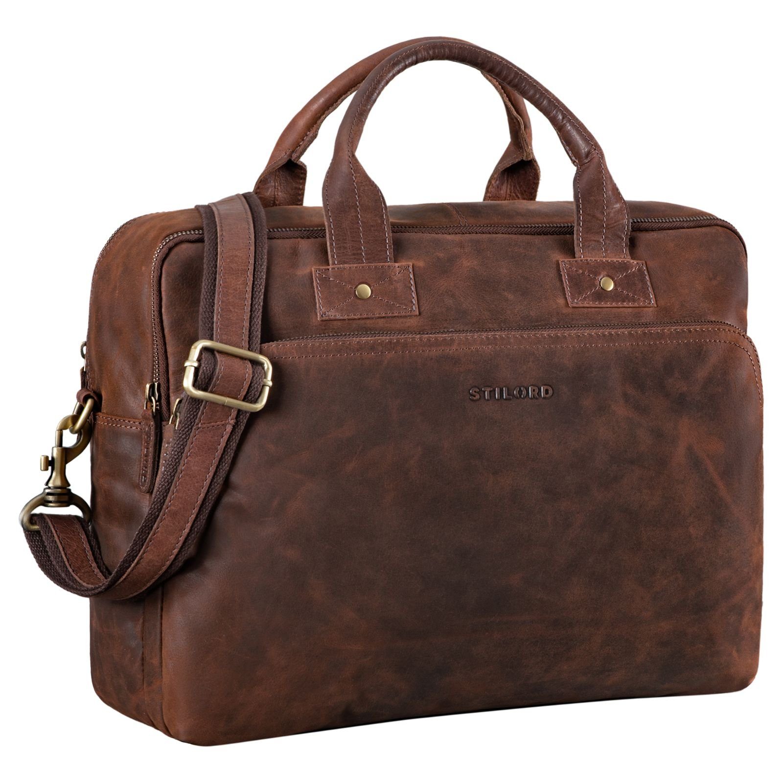 Laptoptasche "Hector" Große Business Ledertasche für Herren