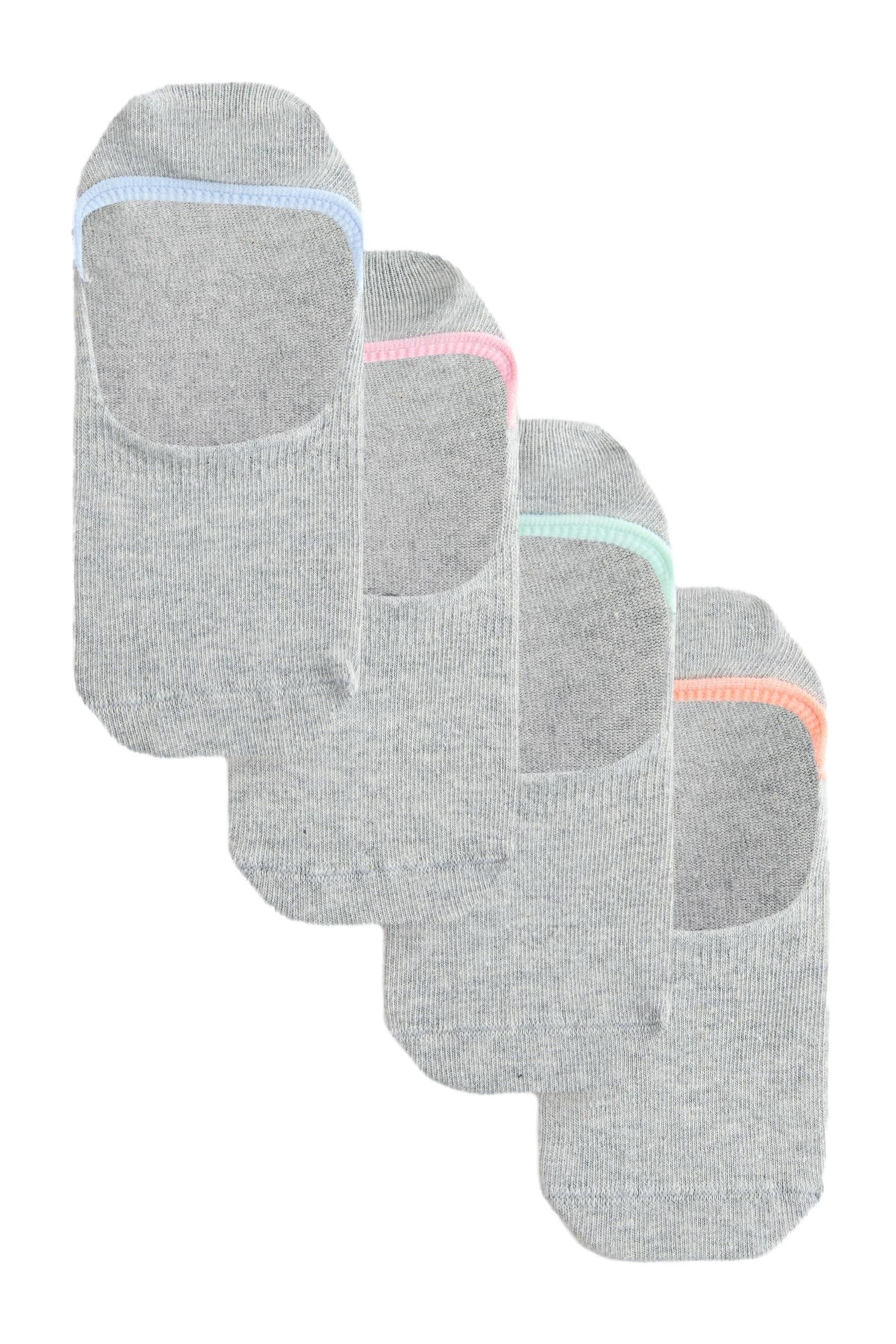 Basicsocken 4er-Pack Füßlinge mit Randstreifen