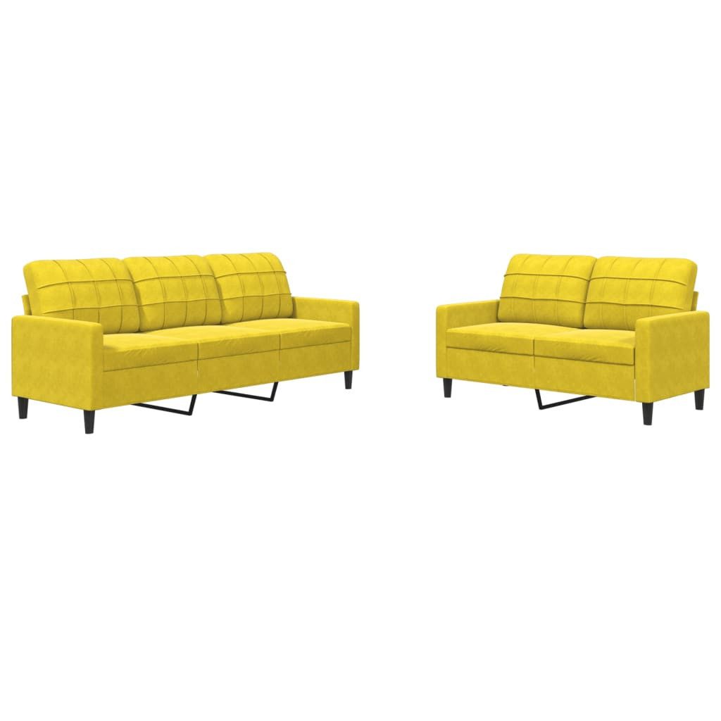 vidaXL Sofa 2-tlg. Sofagarnitur mit Kissen günstig online kaufen