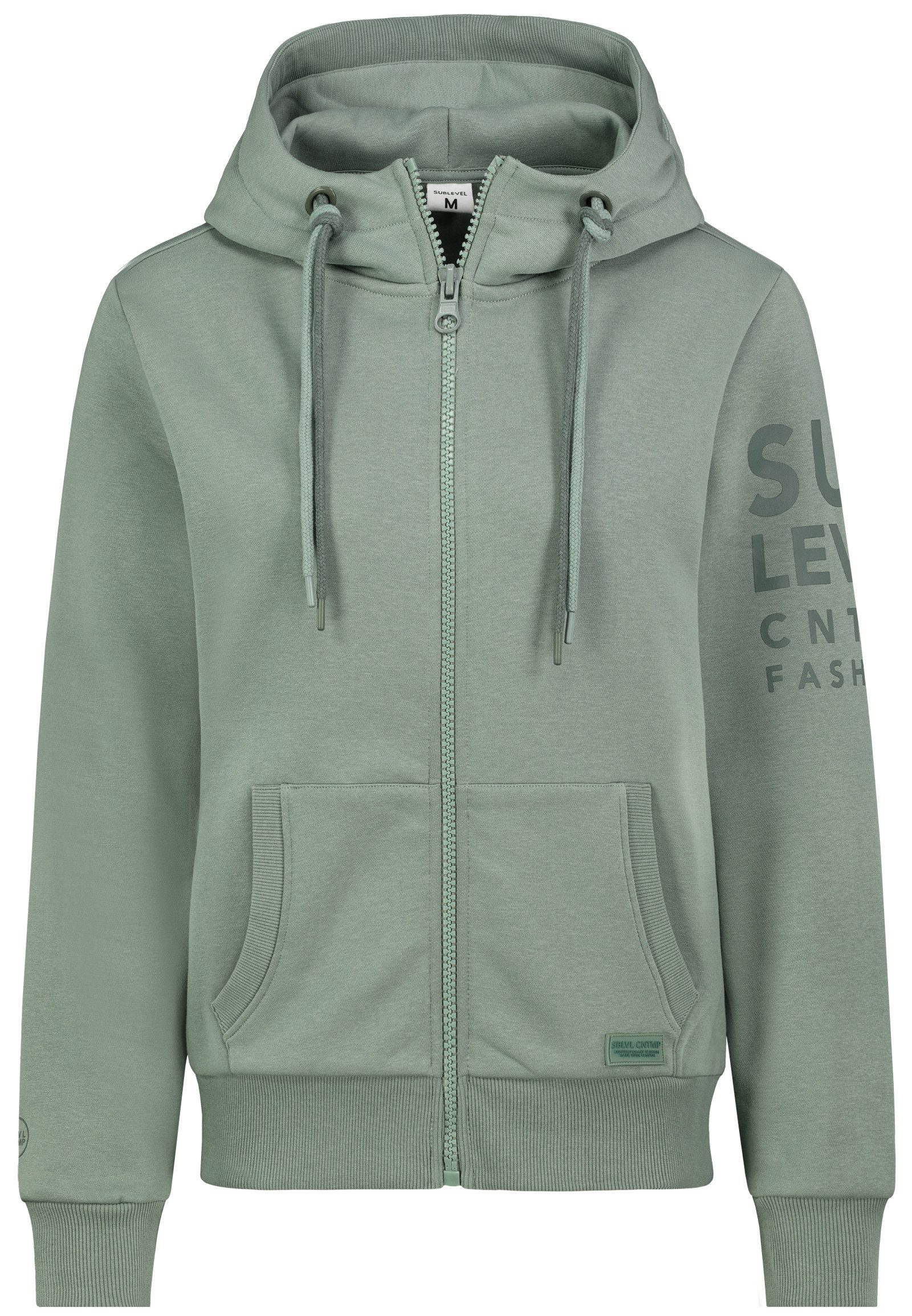 SUBLEVEL Sweatjacke Sweatjacke Hoodie Sweater Kapuzenpullover Übergangsjack günstig online kaufen