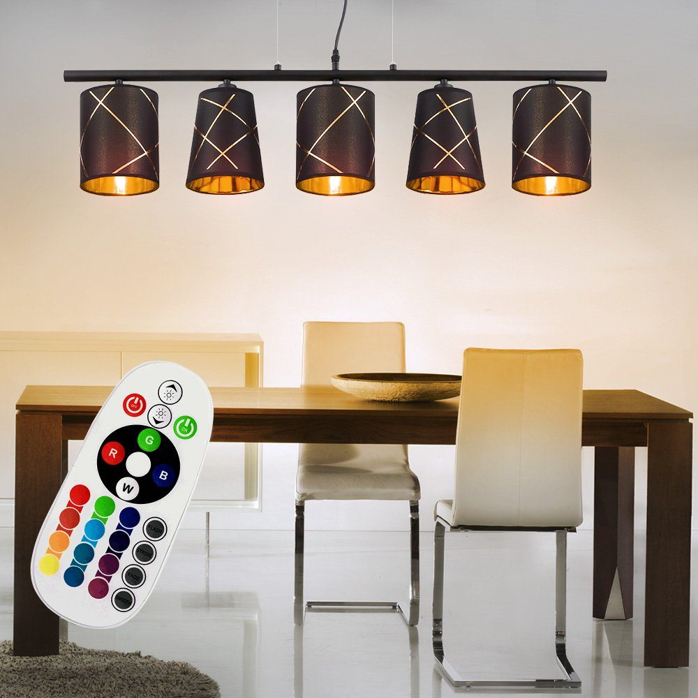 etc-shop LED Pendelleuchte, Leuchtmittel inklusive, Warmweiß, Farbwechsel, Pendelleuchte Esstisch dimmbar mit Fernbedienung