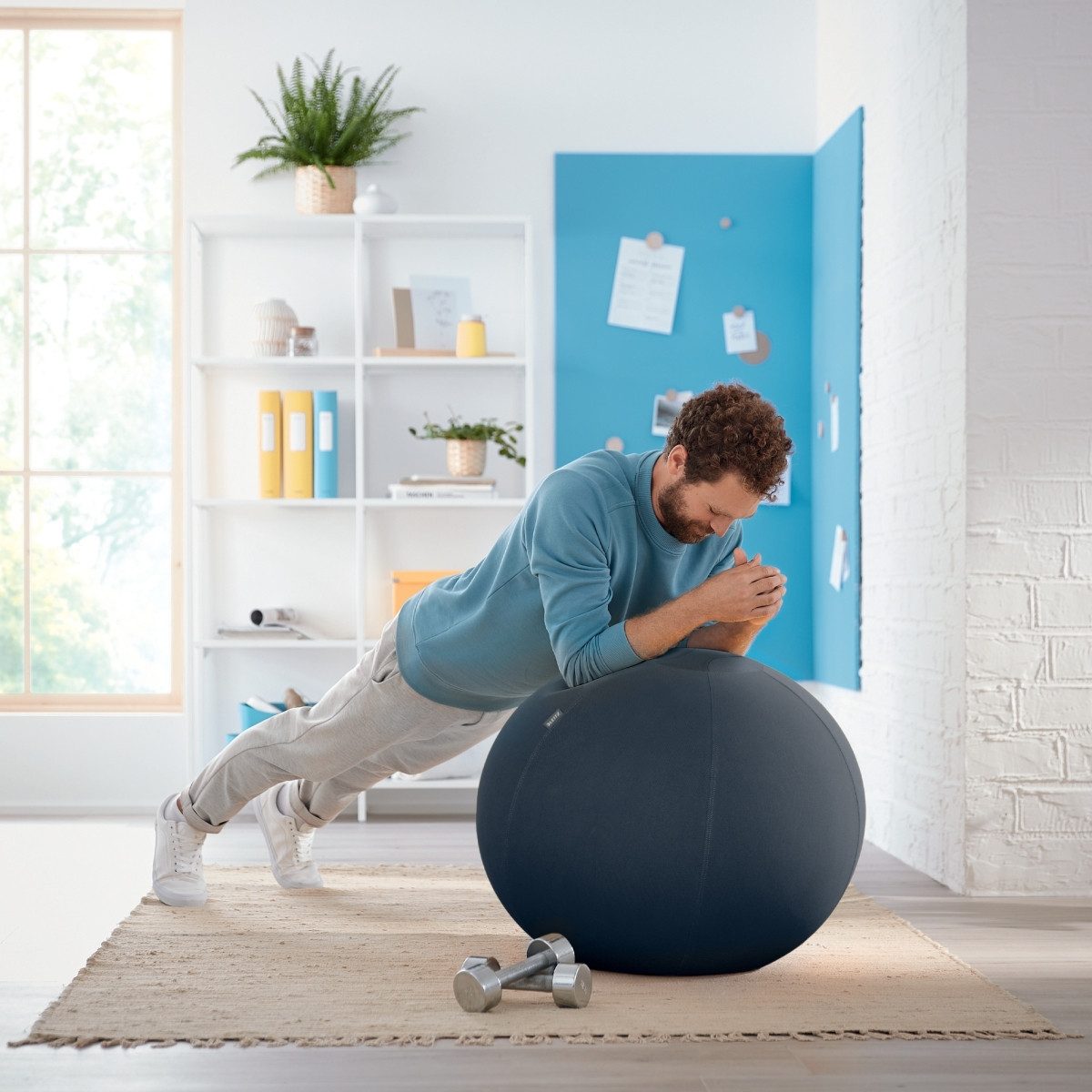 LEITZ Bürostuhl Sitzball Ergo Cosy 65 cm grau günstig online kaufen