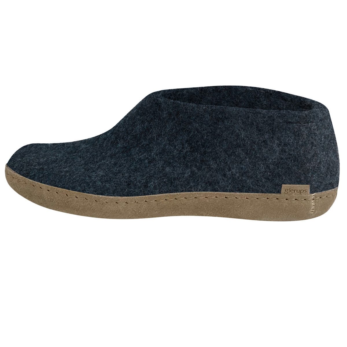 glerups dk Ledersohle Hausschuh (1-tlg) Hausschuh - Aus 100% reiner Naturwolle, Schützt vor Geruch