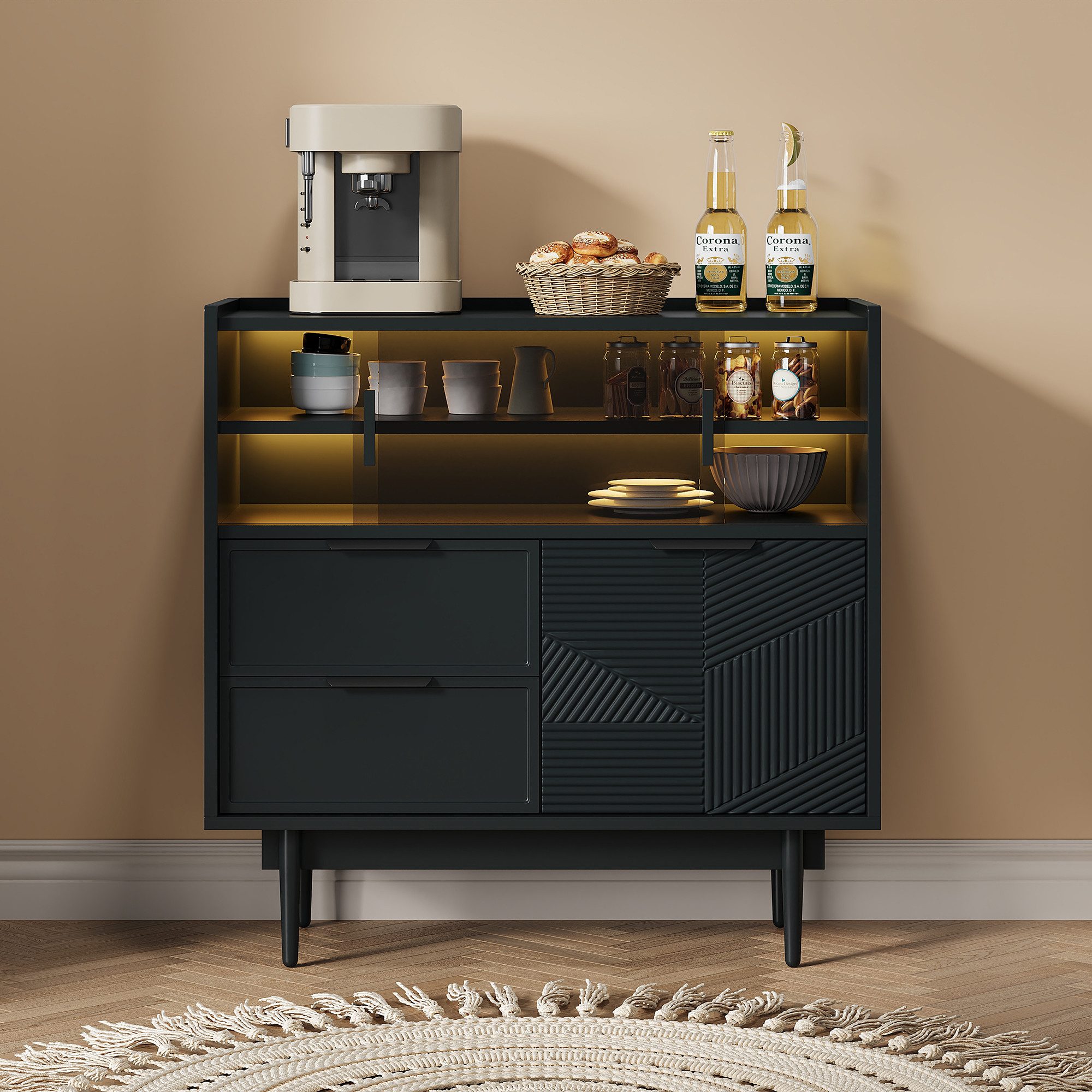 HAUSS SPOLE Sideboard 80×80cm Küchenschrank Badezimmerschrank günstig online kaufen