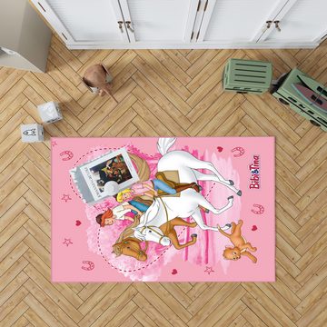 Kinderteppich Bibi und Tina Freunde Spiel-Teppich 100x130, BERONAGE, rechteckig, Höhe: 10 mm, rutschfest