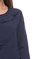 Heine Blusentop »heine Shirt Rüschen-Bluse fein fließende Langarm-Bluse für Damen mit Rundhalsausschnitt Jersey-Bluse Marine«, Bild 3