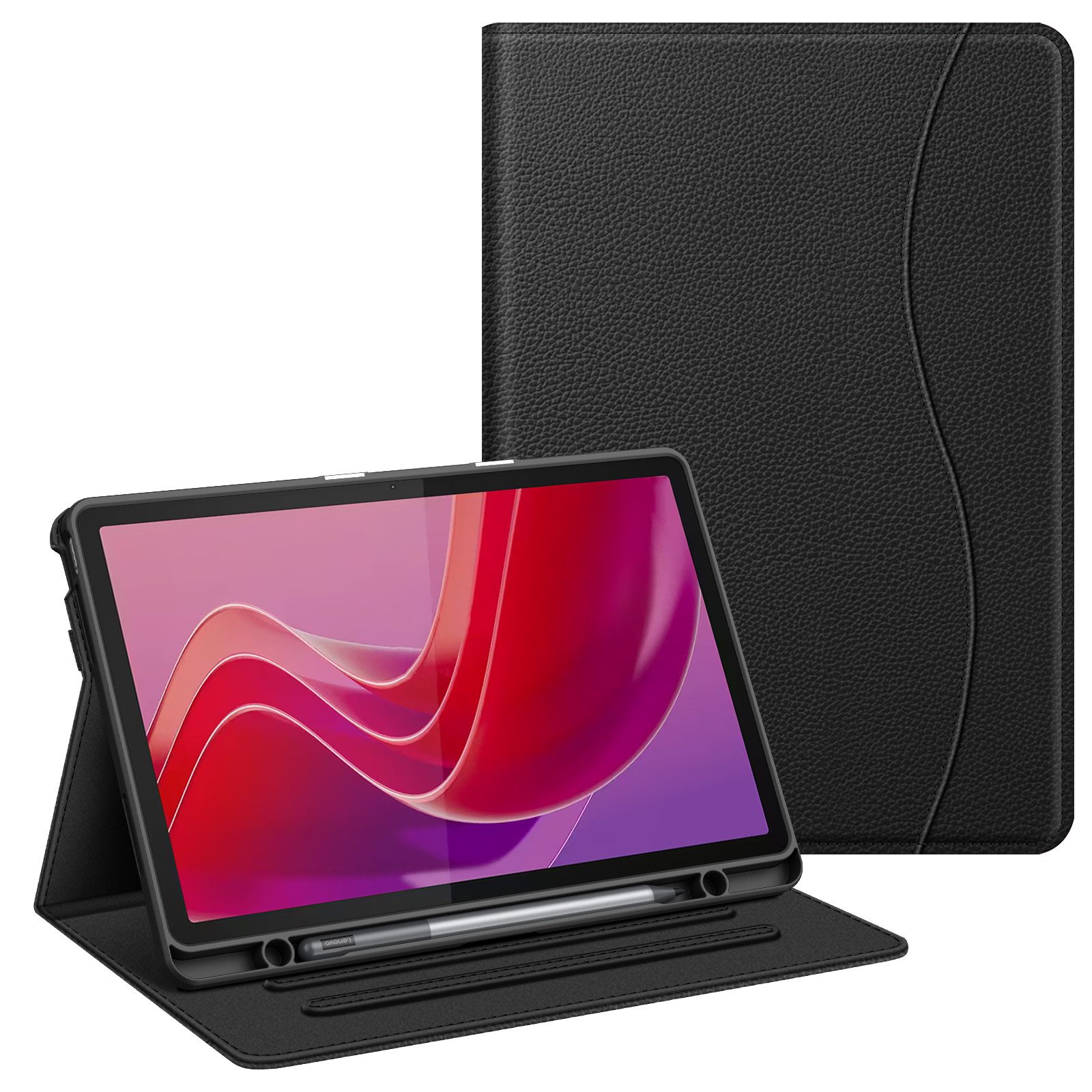Fintie Tablet-Hülle für Lenovo Tab M11 (TB330) 11 Zoll 2024, Soft TPU Rückseite Gehäuse, mit Dokumentschlitze und Multi-Winkel Ansicht, Nicht für Tab P11 11''