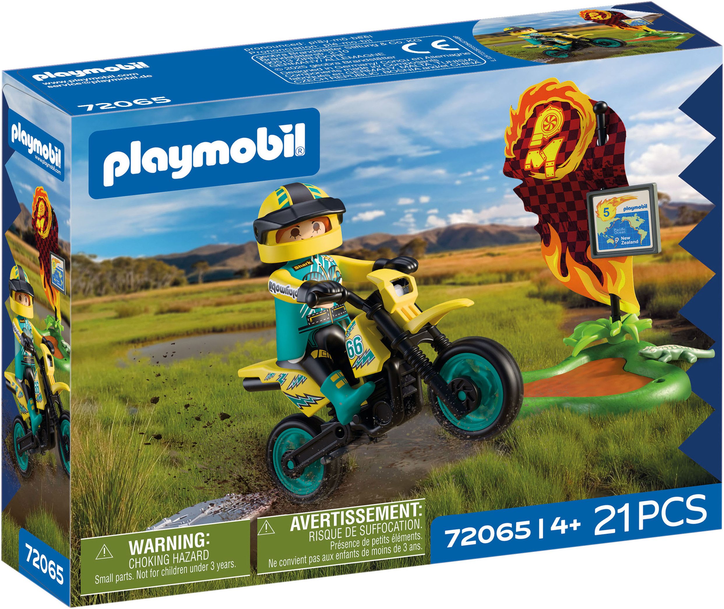Playmobil® Offroad Motorrad (72065), City Action Konstruktions-Spielset, (21 St), Made in Europe