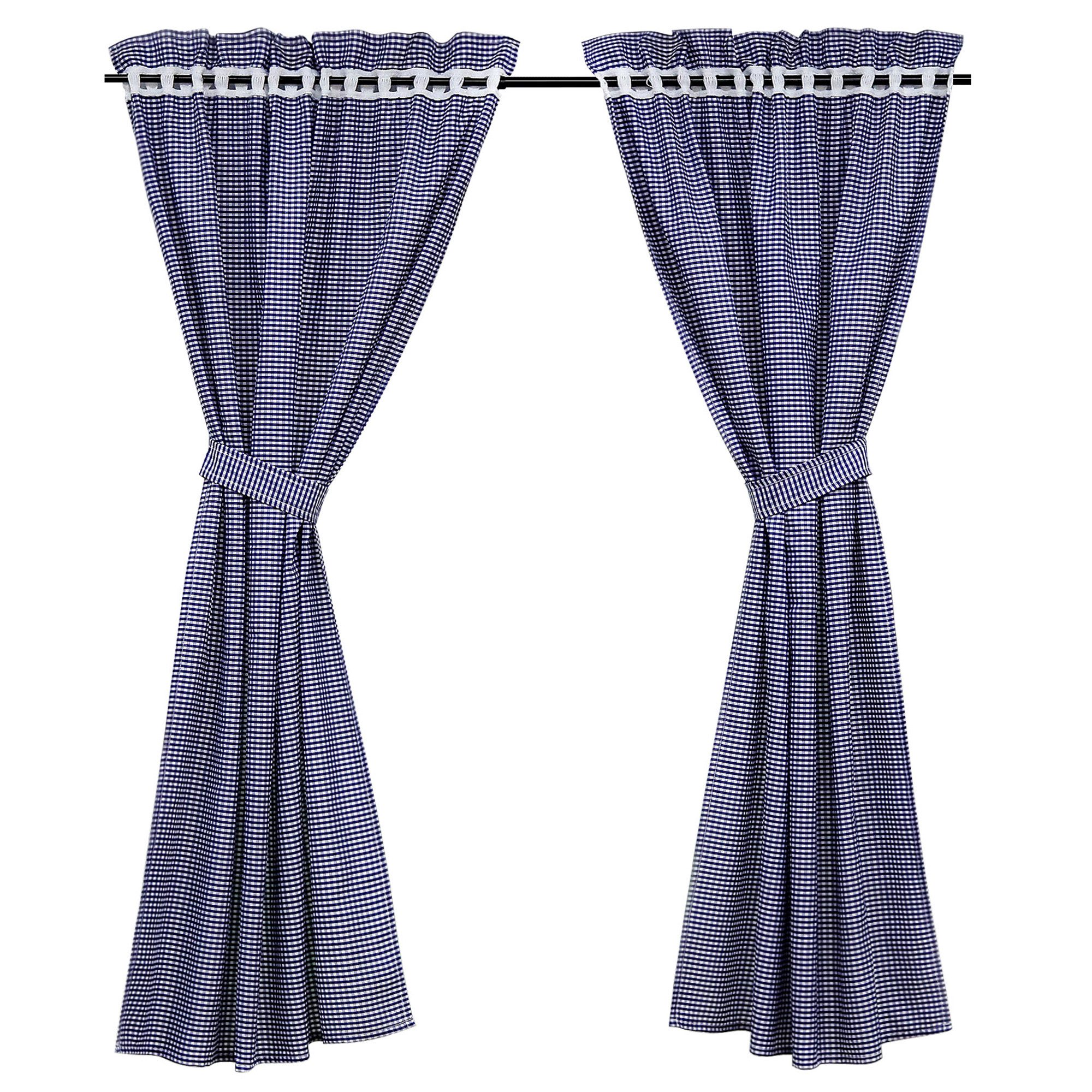 Joyswahl Vorhang (2 St), Stangendurchzug, blickdicht, 4-TLG. Set Karo-Muste günstig online kaufen