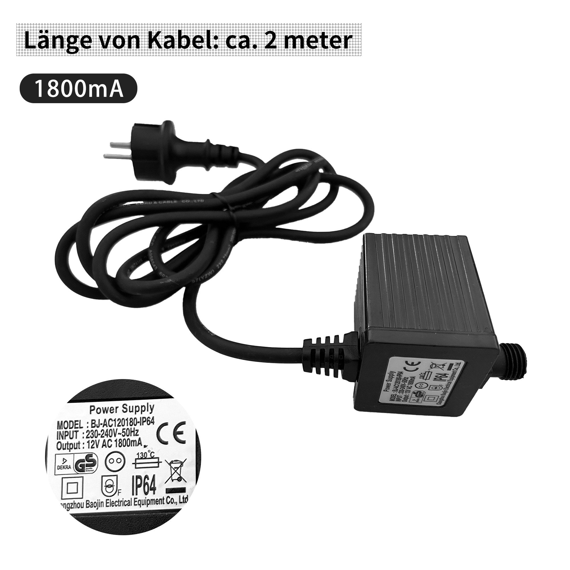 Köhko Netzteil 29016 für Springbrunnen IP44 Transformator Umformer Trafo Trafo – Bild 2 von 3
