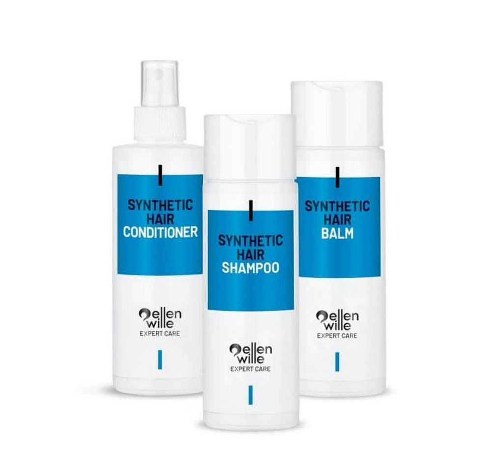 Ellen Wille Haarpflege-Set Ellen Wille Pflegeset / Care Set synthetic 200ml, Pflegeset Kunsthaar, 3-teilig mit Shampoo, Balsam & Conditioner