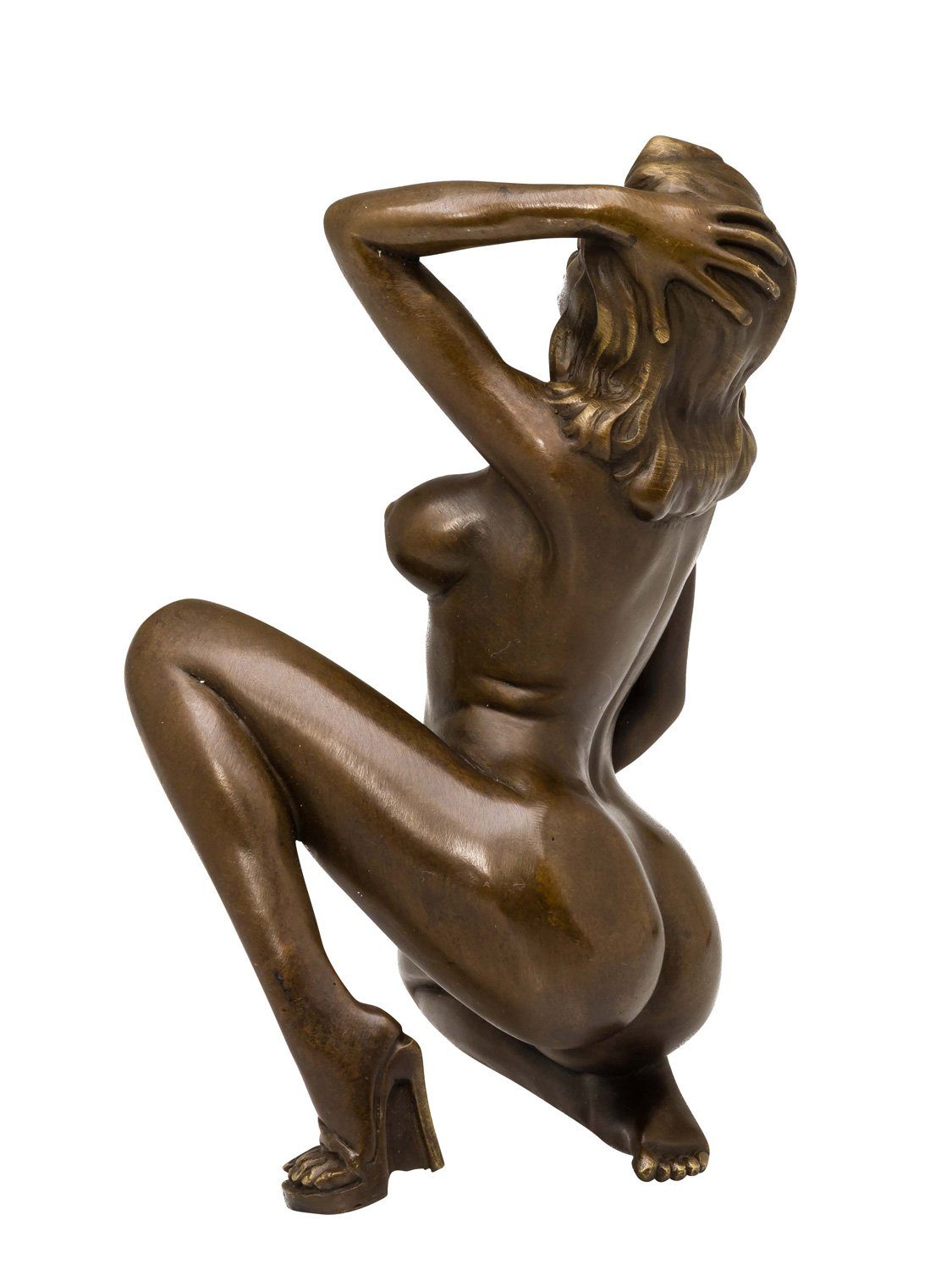Figur Bronze Skulptur scu Kunst erotische Akt Aubaho Bronze nackte Bronzeskulptur Dame