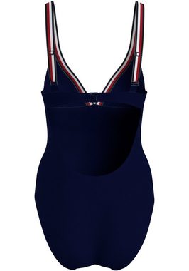 Tommy Hilfiger Swimwear Badeanzug TRIANGLE ONE PIECE RP mit kontrastfarbenen Kanten