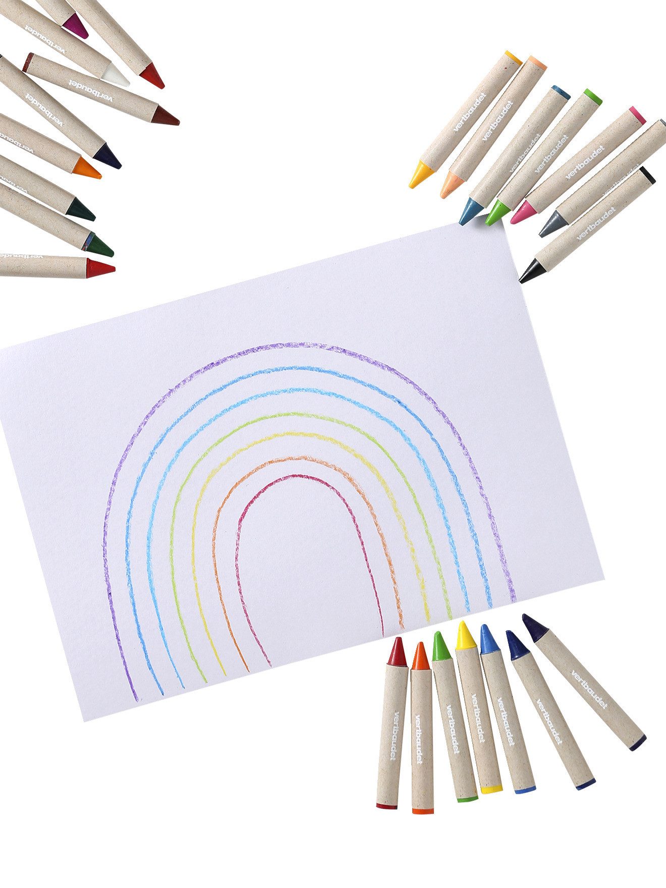 vertbaudet Tafel 24er-Set Wachsmalstifte für Kinder, 24er-Set