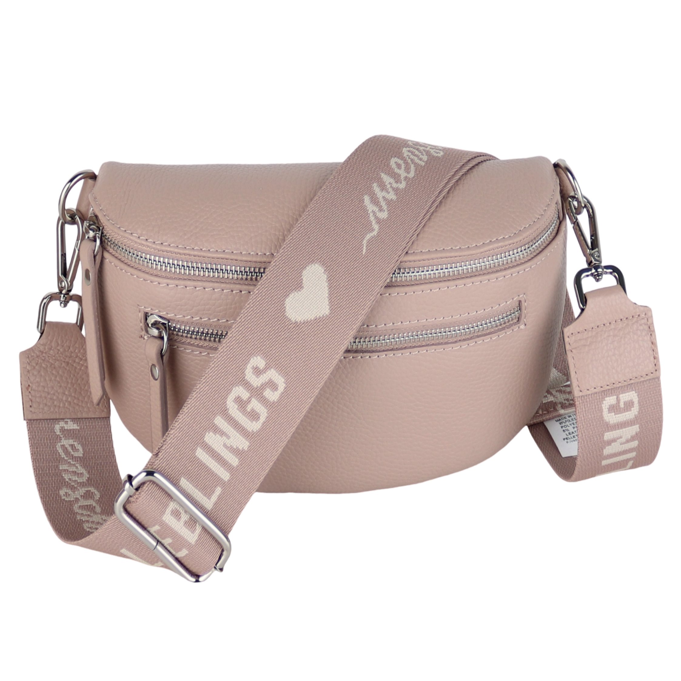 Bauchtasche Damen, Echtleder, Leder, Made in Italy, Umhängetasche, Brusttasche
