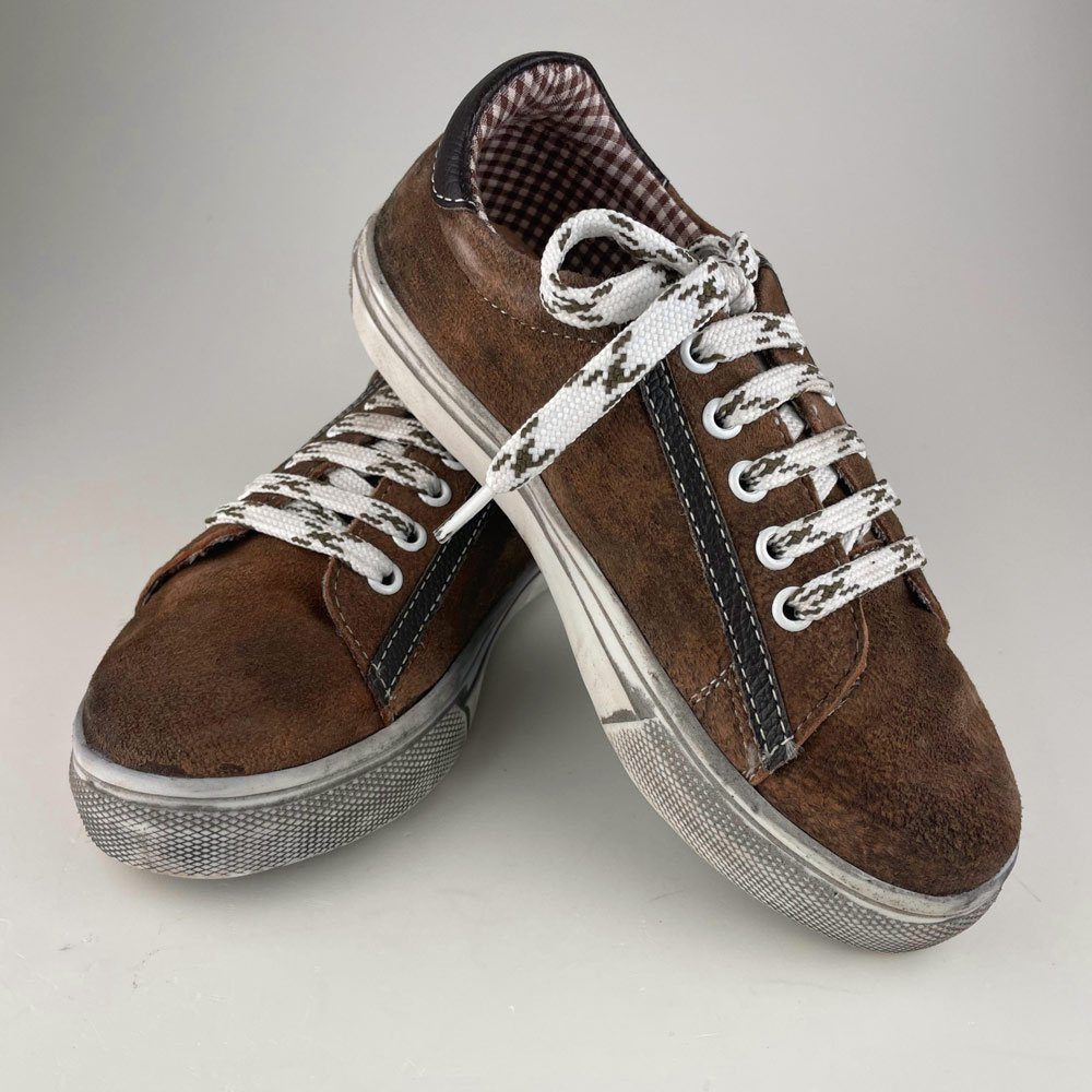 Maddox Kinder Leder Schuhe Sneaker 'Oskar" - Braun Nappato Wood Sneaker