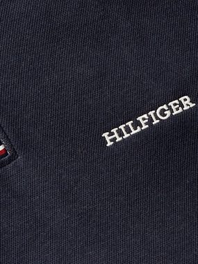 Tommy Hilfiger Sweatshirt MONOTYPE HONEYCOMB 1/4 ZIP Tommy Hilfiger Flag-Stickerei am Reißverschluss und Rücken
