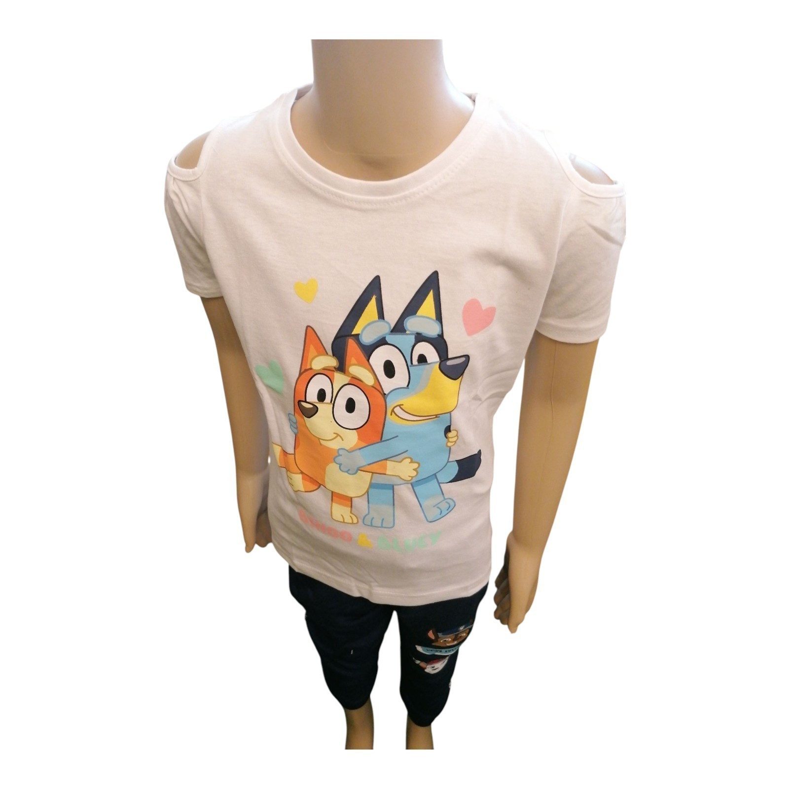 T-Shirt Bluey & Bingo Mädchen T-Shirt „Freunde“ 98–116, 100 % Baumwolle, Kurza