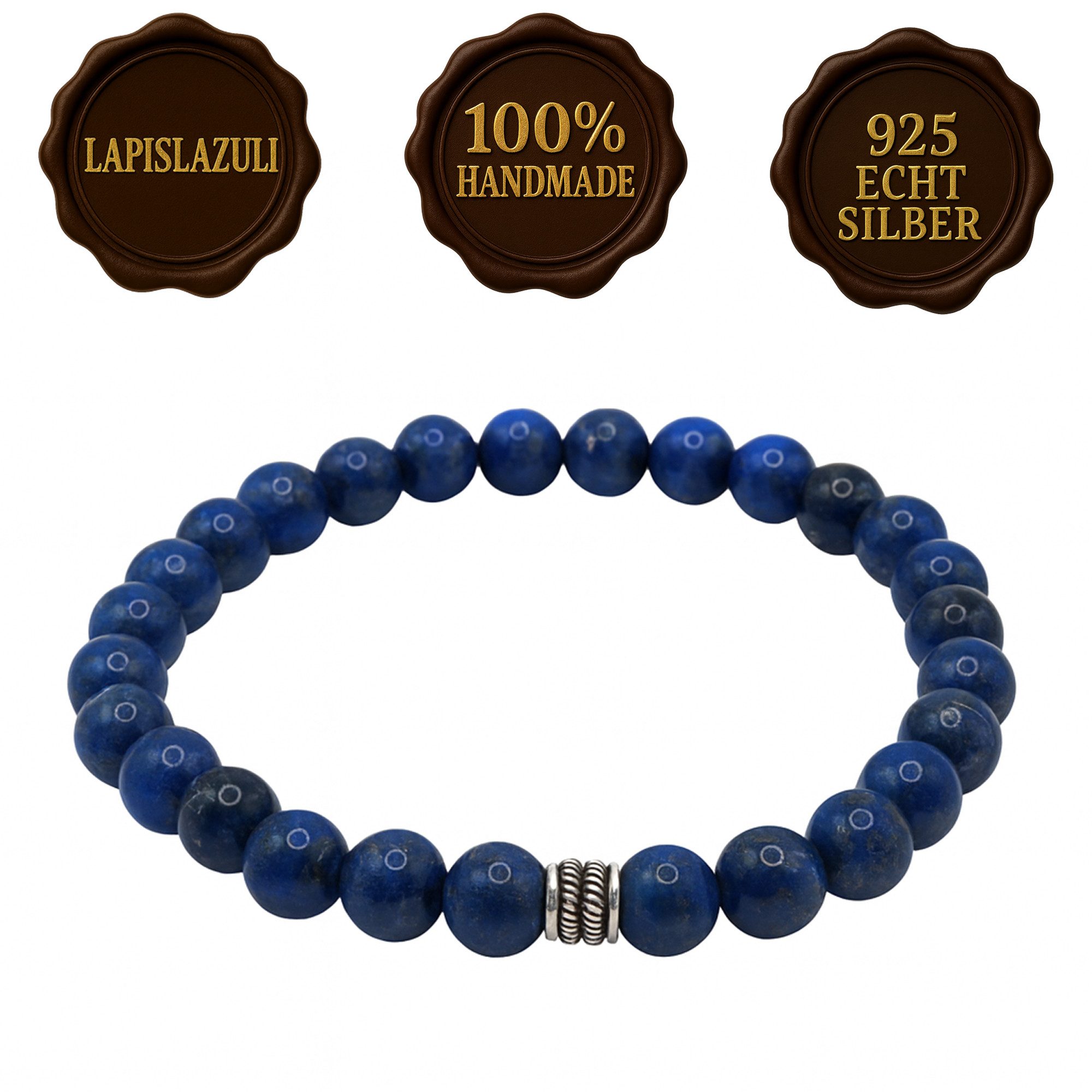 M-Punkt24 Armband Armbänder (Lapislazuli Lapis, 6mm Perlen, 50cm Durchmesse günstig online kaufen