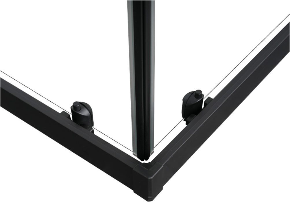 welltime Eckdusche New Summer, BxT: 80x80 cm, Einscheibensicherheitsglas, verbessertes Rollensystem, hochwertiger Aluminiumrahmen, 6mm ESG