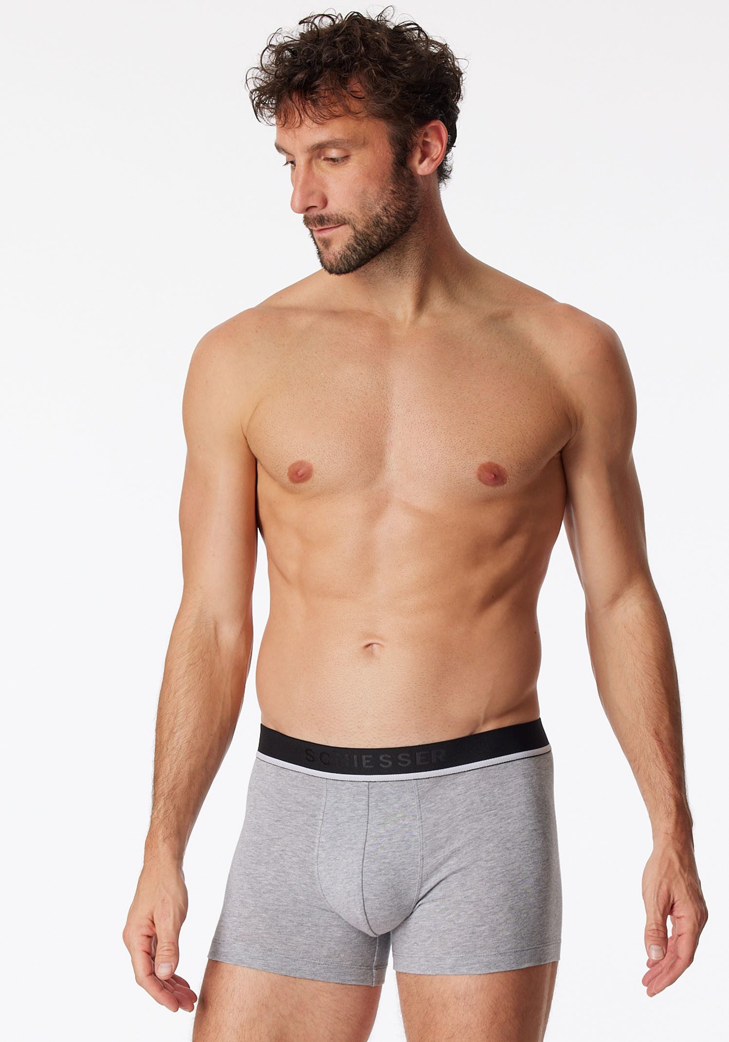 Schiesser Boxer 95/5 (3er-Pack) mit sportlichem Logo-Webgummibund günstig online kaufen