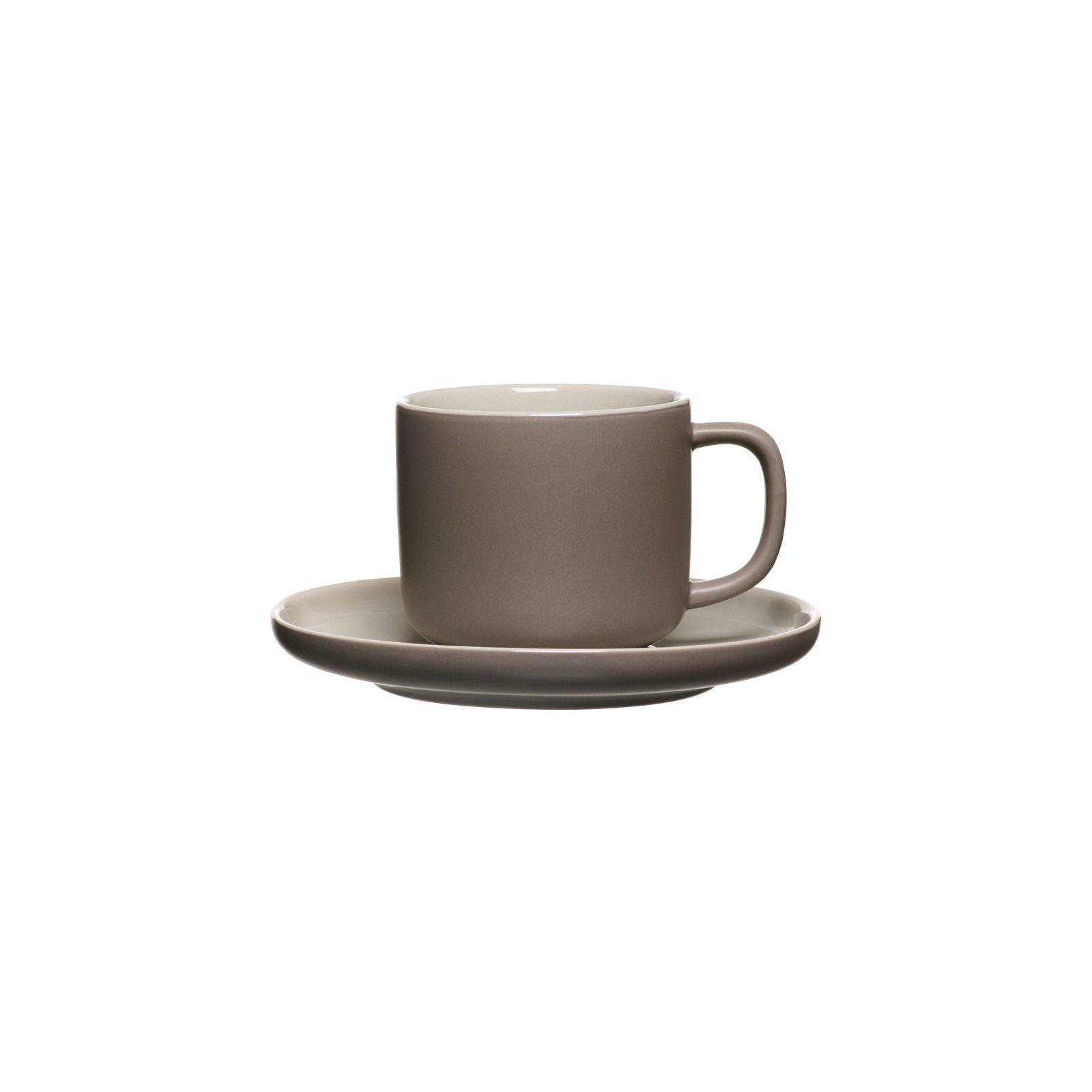 Ritzenhoff & Breker Tasse Jasper Kaffeetasse mit Untertasse 240 ml, Keramik Taupe