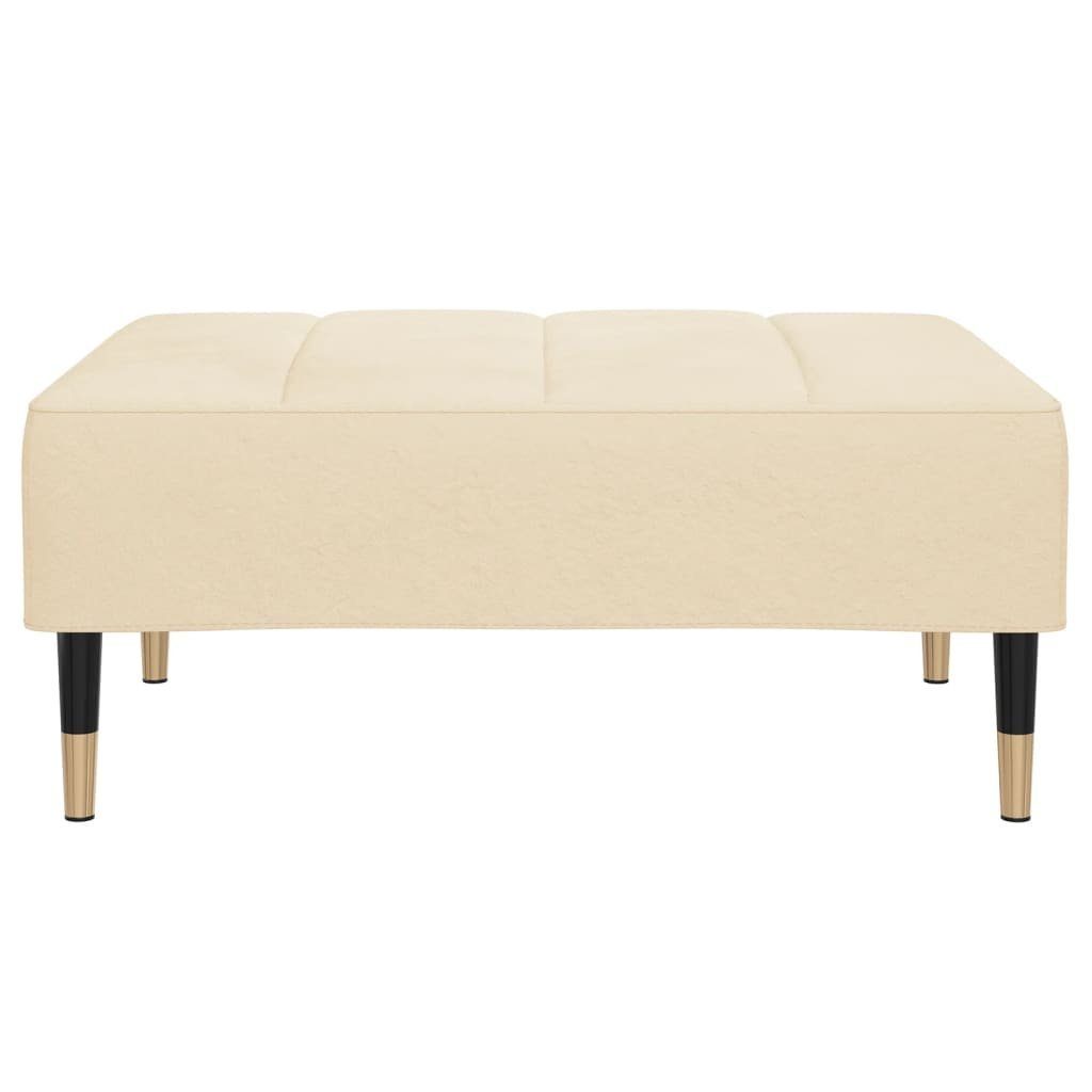 Hocker Creme mit Sofa Samt 2-Sitzer Sofas Schlafsofa vidaXL