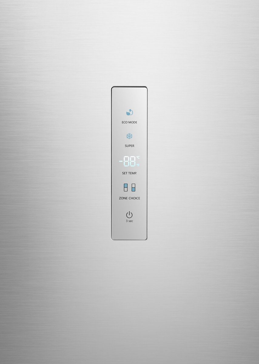 Hisense hűtő-fagyasztó kombináció RB390N4CCD, 186 cm magas, 59,5 cm széles, külső kijelző