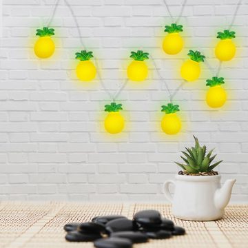 Globo Dekolicht, LED-Leuchtmittel fest verbaut, Warmweiß, LED Deko Lichter Kette Ananas Figuren Beleuchtung Wohn Schlaf