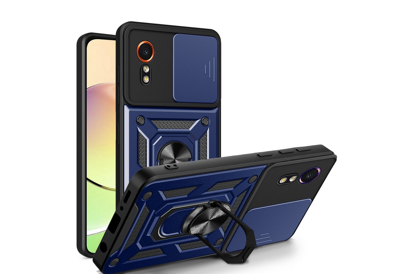 betterfon Handyhülle Outdoor Panzer Hülle für Samsung Galaxy Xcover 7 mit Kameraschutz, Panzerhülle Stoßfeste Hybrid-Hülle mit Ringhalter Smartstand-Funktion