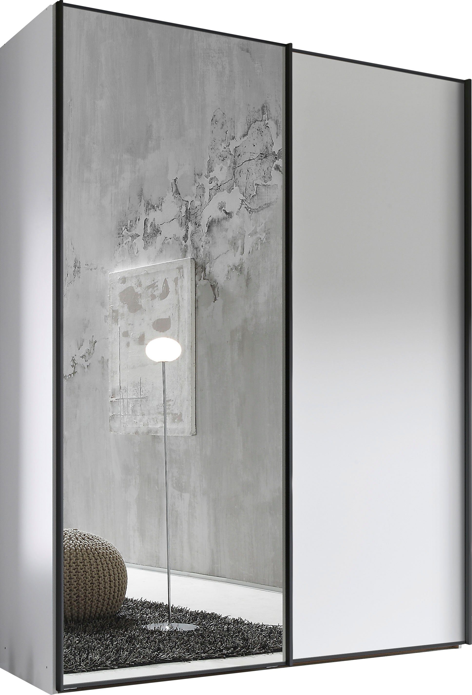 STAUD Schwebetürenschrank Sinfonie Plus, edles Design in hochwertiger Qualität, Made in Germany Mit Spiegeltüre und vier verschiedenen Ausstattungsvarianten