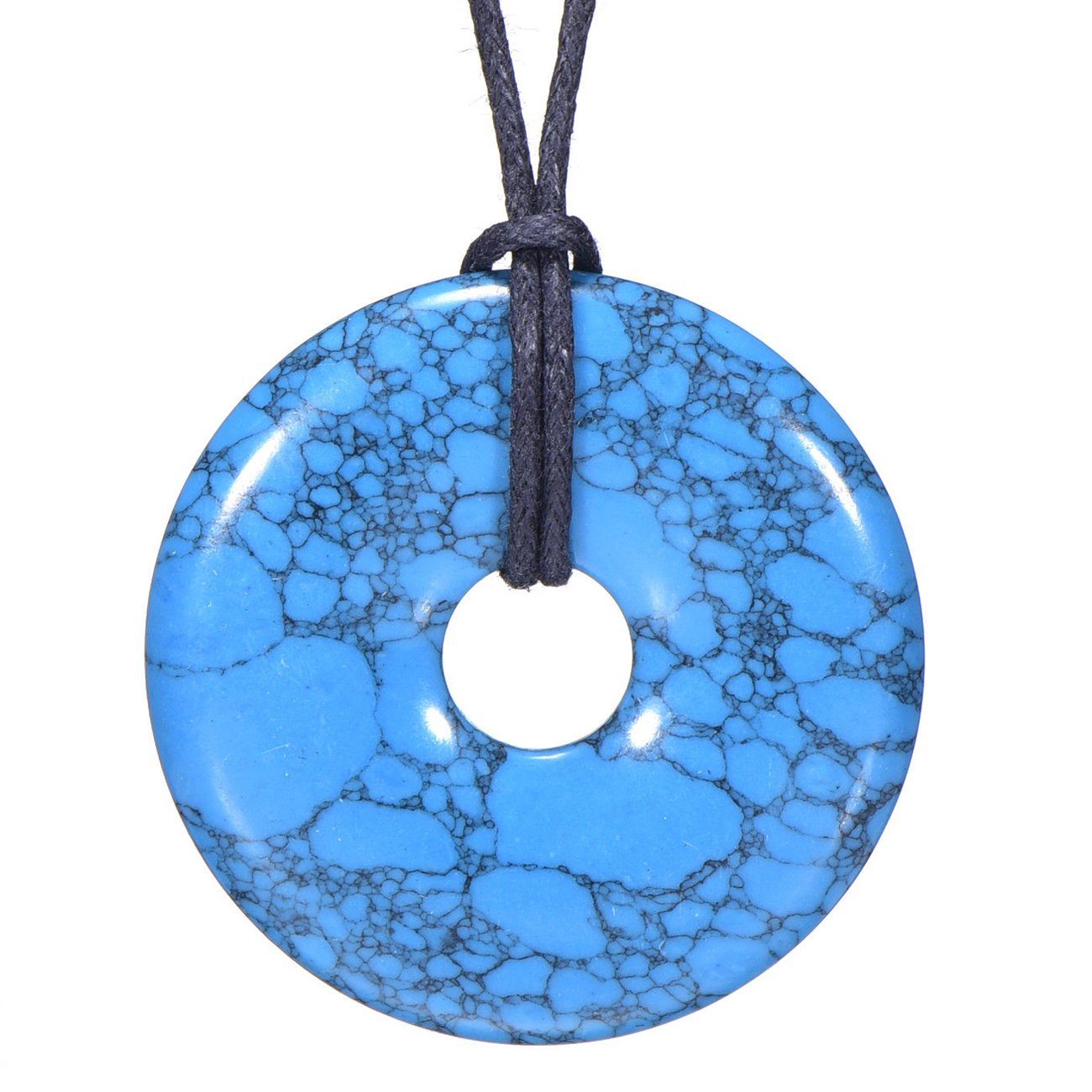 Morella Kette mit Anhänger Halskette 80 cm Donut Stein Anhänger (1-tlg), Da günstig online kaufen