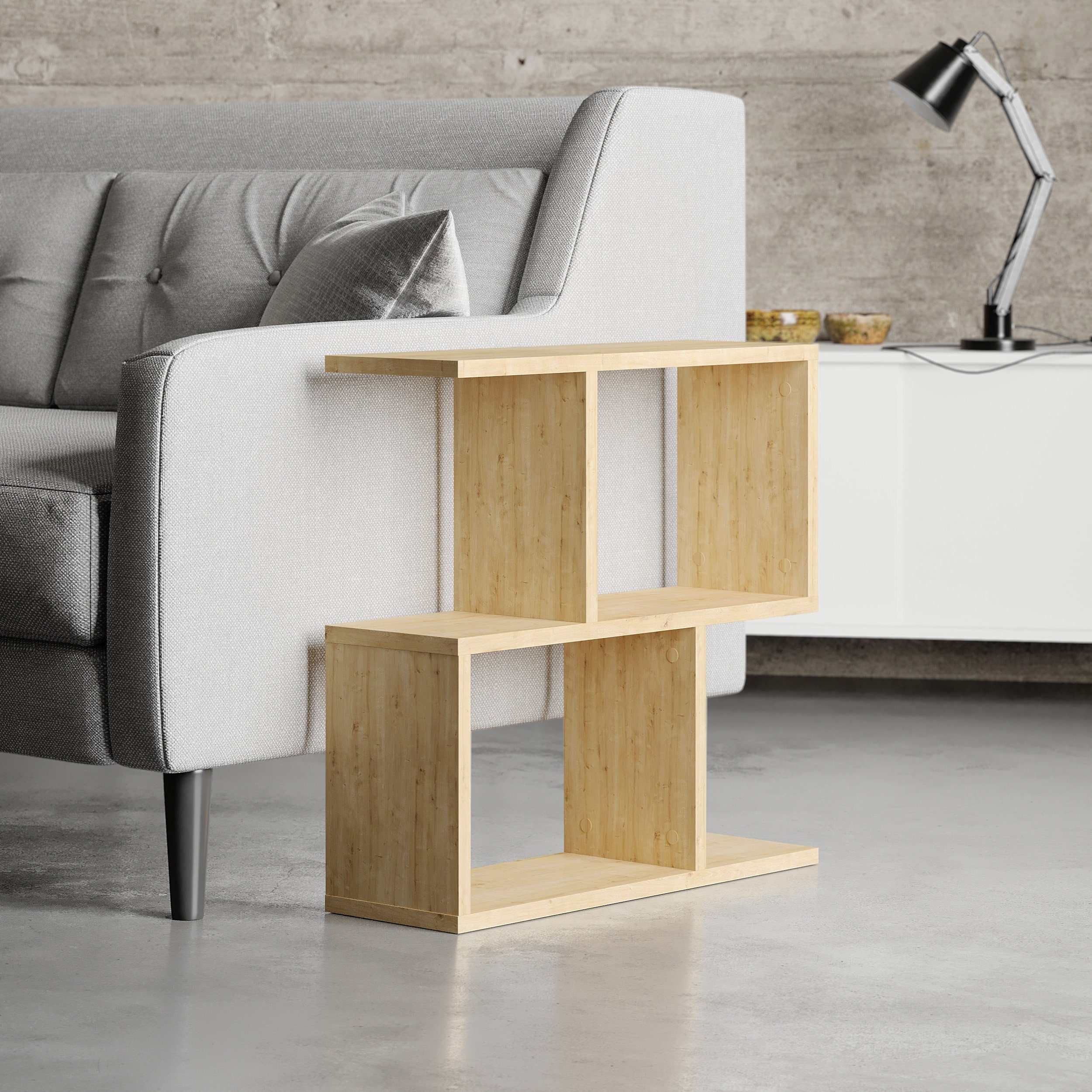 Decortie Beistelltisch Homemania, Modern Seite Ende Beistelltisch, Couchtisch, 60 x 19,5 x 60 cm – Bild 3 von 5