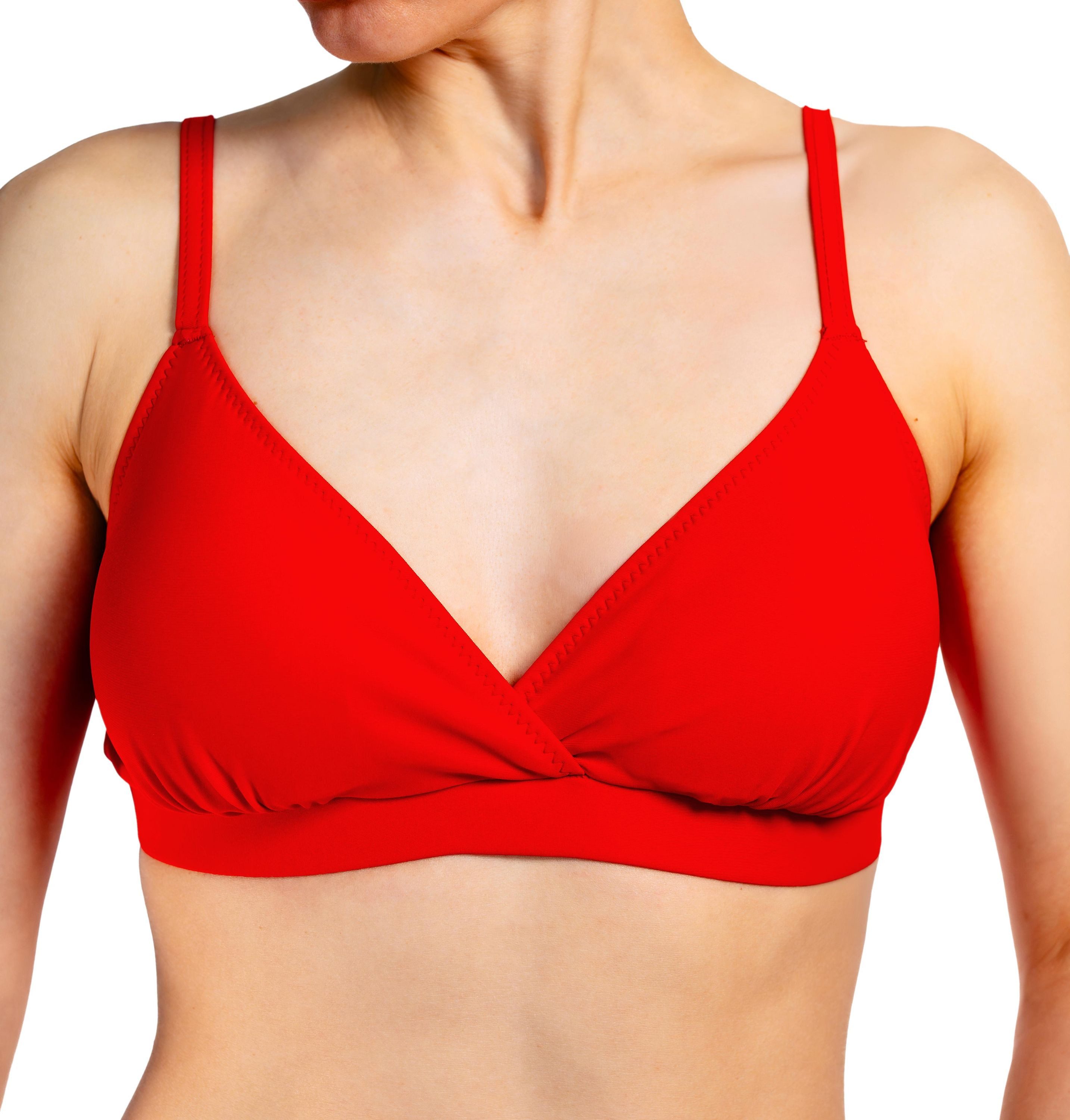 Triangel-Bikini Bikini Oberteil Neckholder Push Up Padded Zum Binden