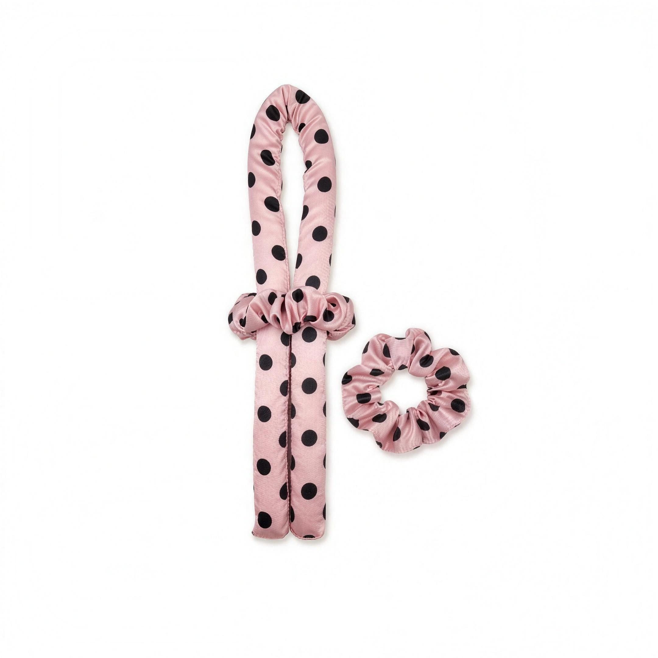 H-basics Lockenwickler Heatless Curls Band Satin Rosa Locken ohne Hitze