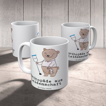 Mr. & Mrs. Panda Tasse Orthopäde Leidenschaft - Weiß - Geschenk, Teetasse, Kaffeetasse, Porz, Keramik, Brillante Bedruckung