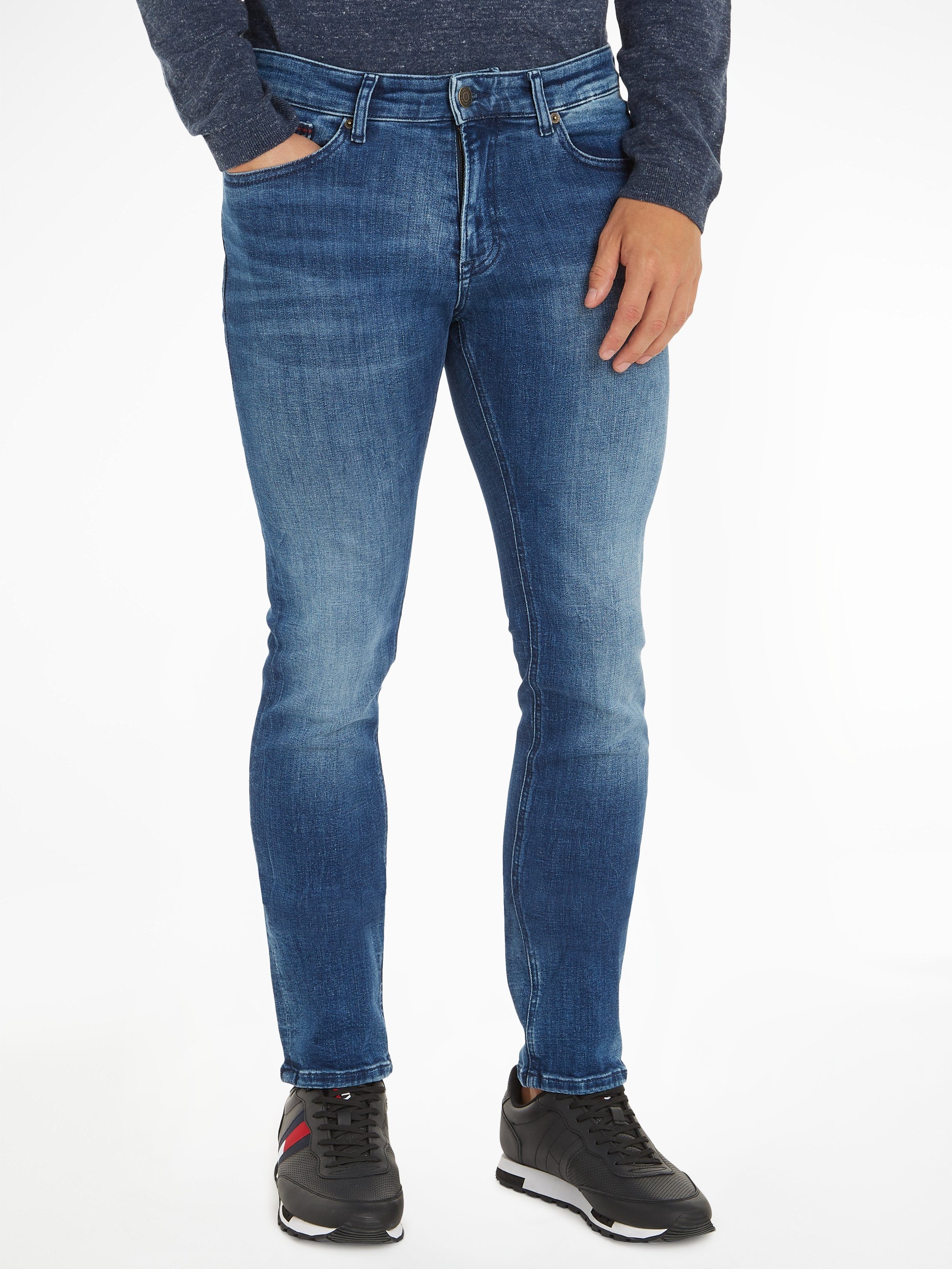 Slim-fit-Jeans Stretch Jeans Blue SCANTON SLIM Mid Jacob Tommy