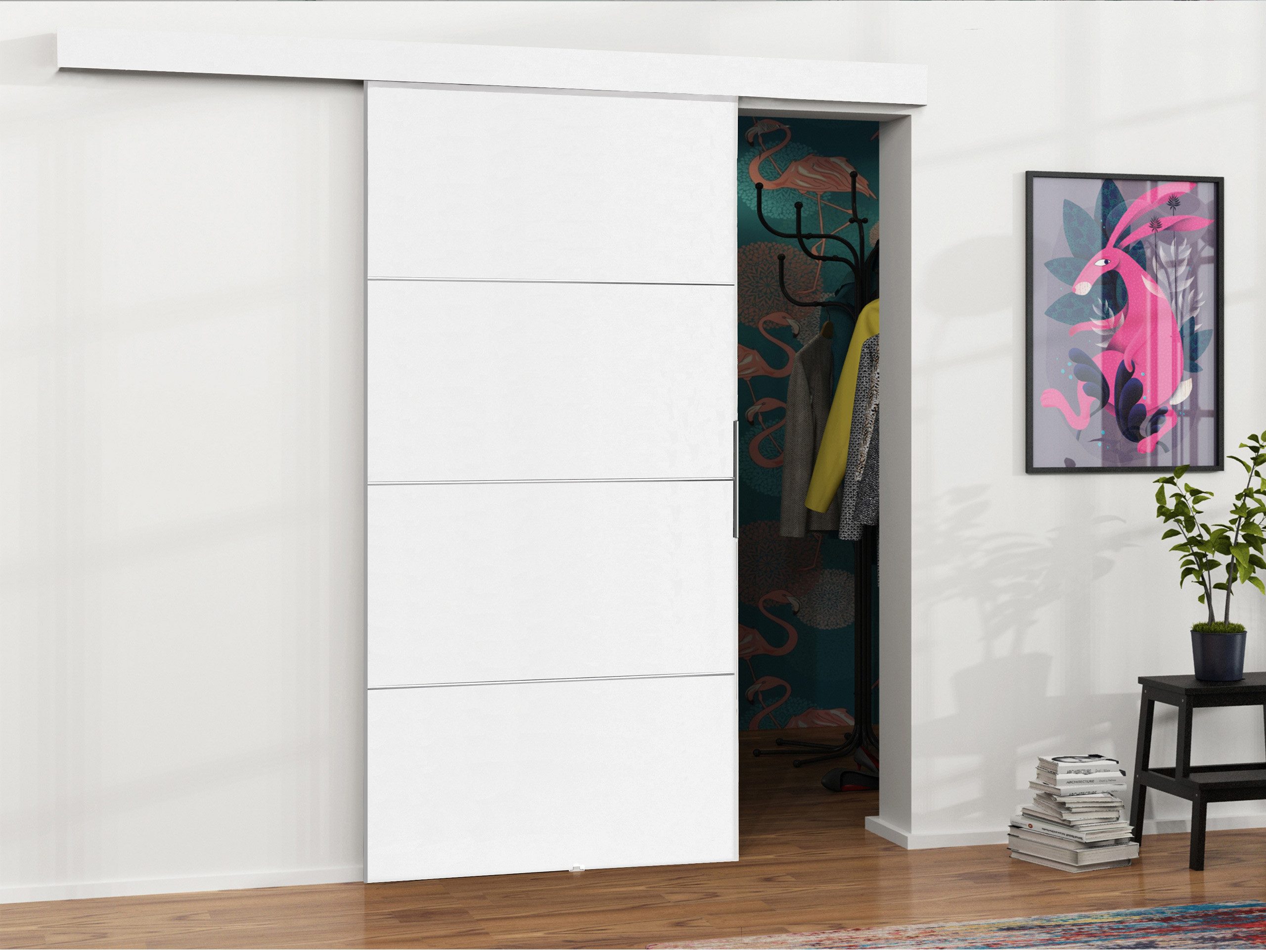 MIRJAN24 Schiebetür Malibu Plus (Tür universell Links / Rechts), Metallkuge günstig online kaufen