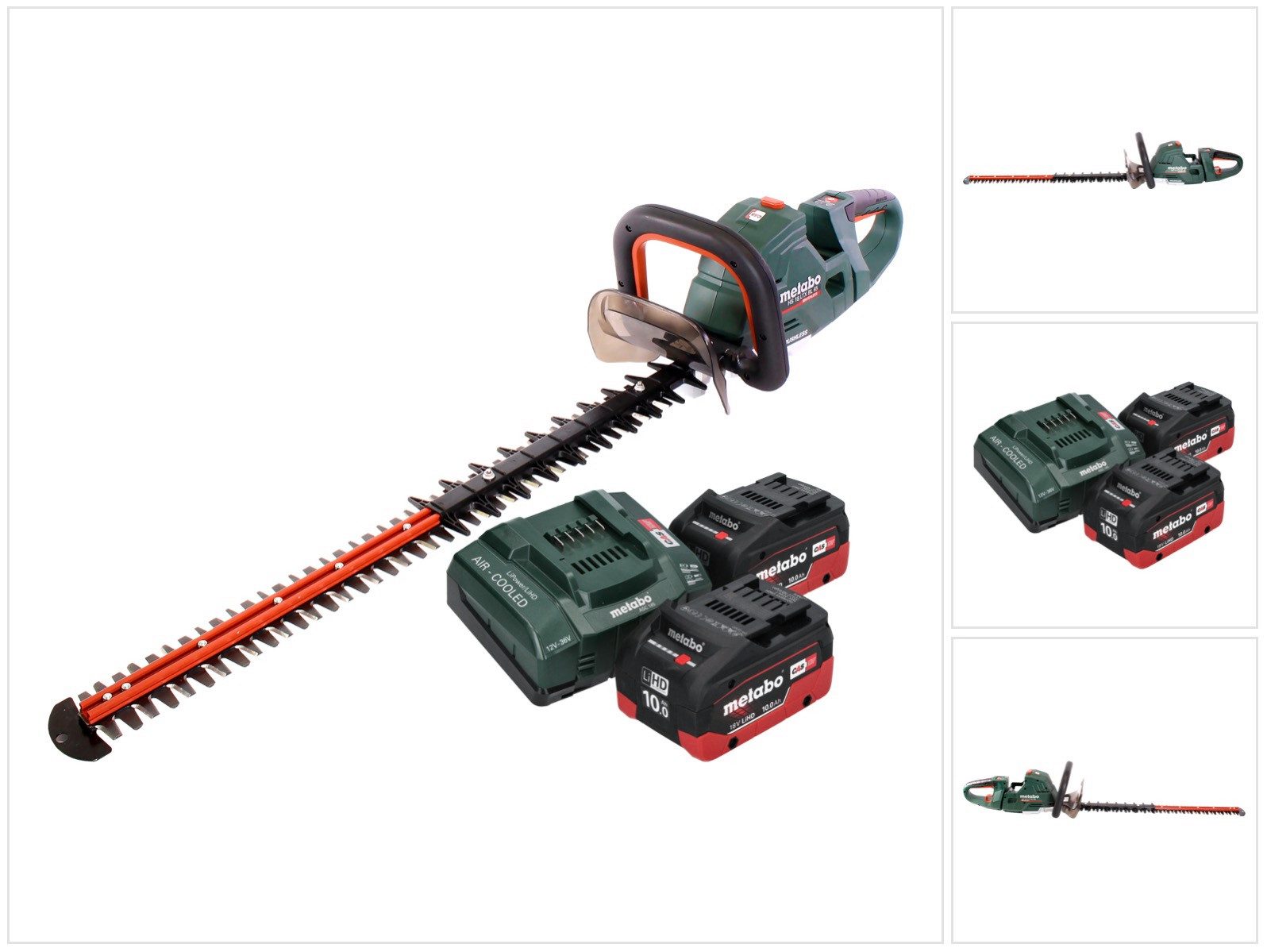 metabo Akku-Heckenschere HS 18 LTX BL 75 Akku Heckenschere 18 V 75 cm Brushless + 2x Akku 10,0