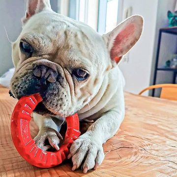Ferplast Hunde-Ballschleuder Kauspielzeug für Hunde Smile Groß 20x18x4 cm Rot