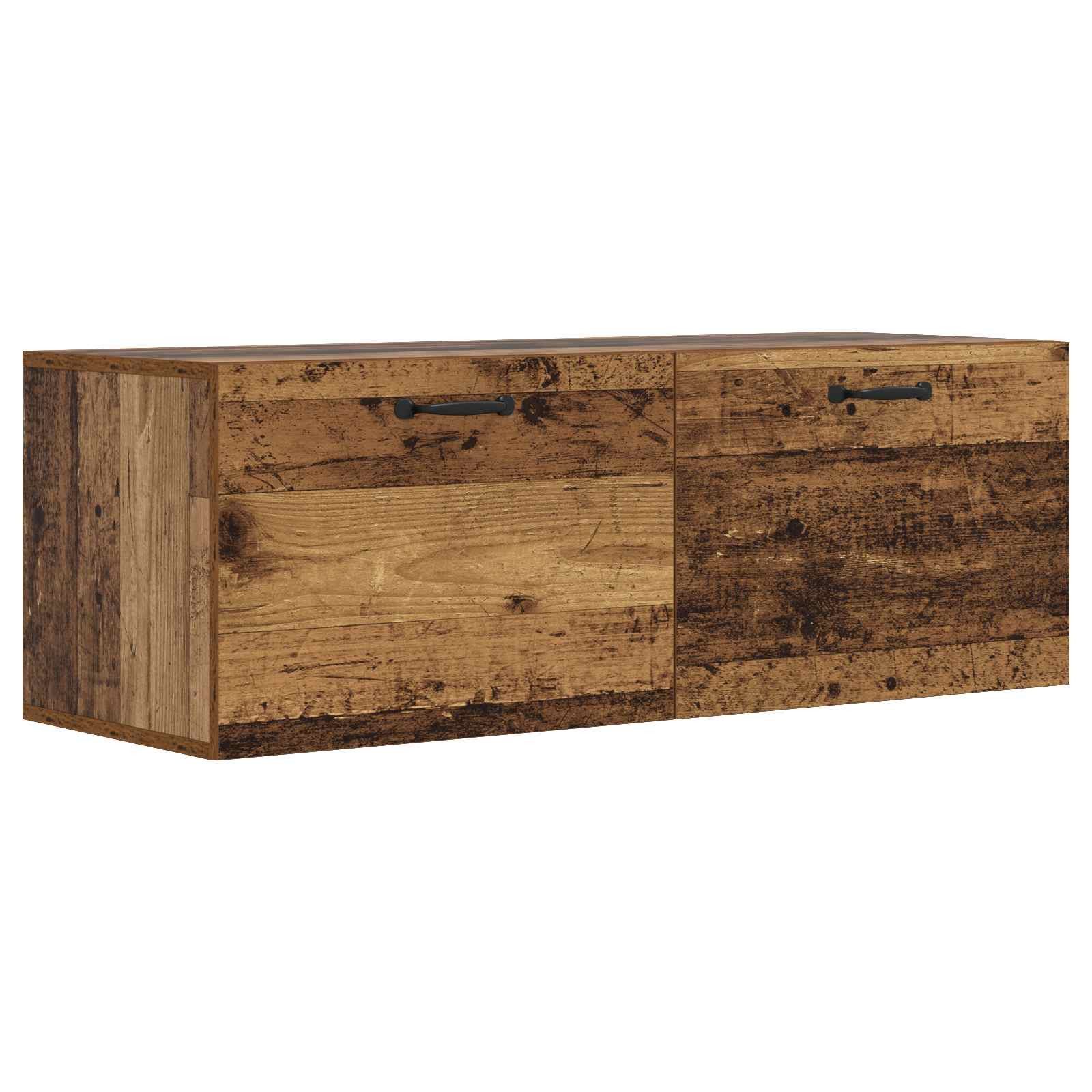 vidaXL Mehrzweckschrank 100 x 36,5 x 35 cm Wandschrank Altholz 100x36,5x35 cm Holzwerkstoff